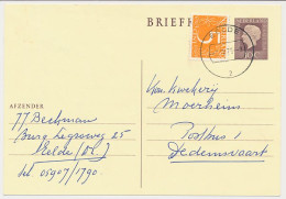 Briefkaart G. 351 / Bijfrankering Eelde - Dedemsvaart 1975 - Postwaardestukken