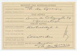 Evacuatie Verhuiskaart Den Haag 1943 I.v.m. Bouw Atlantikwall - Non Classés