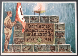 GERMANY THIRD 3rd REICH ORIGINAL PROPAGANDA CARD WHW WINTER AID SACRIFICE RARE - Guerre 1939-45