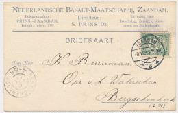 Firma Briefkaart Zaandam 1913 - Basalt Maatschappij - Zonder Classificatie
