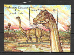 Antigua & Barbuda 1992 Dinosaurs - Herbivorous Dinosaurs Of The Jurassic Period MS MNH - Prehistóricos