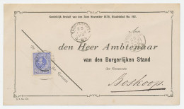 Em. 1872 Dienstkaart Waddingsveen - Boskoop - Zonder Classificatie