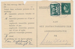 Arbeidslijst G. 23 B Katwijk Aan Zee - Den Haag 1947 - Postal Stationery