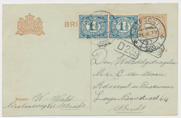 Briefkaart G. 98 / Bijfrankering Locaal Te Utrecht 1920 - Postwaardestukken