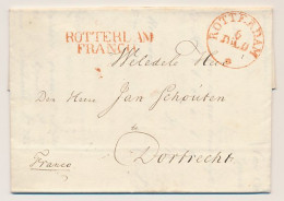 ROTTERDAM FRANCO - Dordrecht 1830 - Vrijmetselarij - ...-1852 Vorläufer