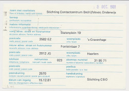 Verhuiskaart G. 46 Particulier Bedrukt Den Haag 1981 - Postwaardestukken