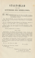 Staatsblad 1888 - Invoering Bedrukte Briefomslagen - Storia Postale