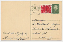 Briefkaart G. 300 / Bijfrankering Rotterdam - Utrecht 1952 - Postwaardestukken