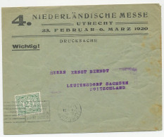 Envelop Utrecht 1920 - Jaarbeurs - Non Classés