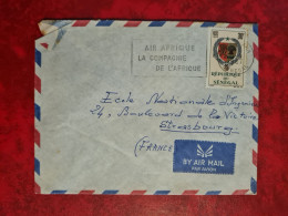 LETTRE  SENEGAL 1967 FLAMME AIR AFRISQUE - Senegal (1960-...)