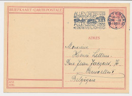 Briefkaart G. 227 H ( Woerden ) Rotterdam - Belgie 1937 - Postwaardestukken