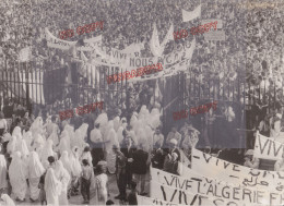 Fixe Guerre D'Algérie 1954-1962 Beau Format Argentique Manifestation Alger - War, Military