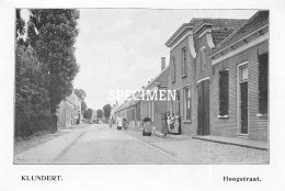 Prent - Hoogstraat - Klundert   - 8.5x12.5 Cm - Autres & Non Classés