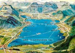 72783279 Tegernsee Tegernseer Tal Und Umgebung Mit Alpen Aus Der Vogelperspektiv - Tegernsee