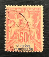 Timbre Oblitéré Saint Pierre Et Miquelon 1892 YT N° 69 - Used Stamps