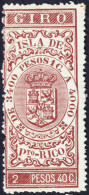 ESPAGNE / ESPANA - COLONIAS (Puerto-Rico) 1895 Sellos Para GIRO Fulcher 97 2P40 Granate Nuevo** - Puerto Rico