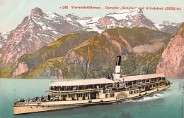 Schweiz - Vierwaldetättersee (UR) Dampfer Schiller - UrirotstockVerlag - Photoglob 261 - Lago Dei Quattro Cantoni