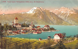 Schweiz - Spiez (BE ) Gesamtansicht Gegen Ralligstöcke - St. BeatenbergVerlag - Photoglob 4418 - Spiez