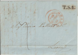 1854 - DUCHE DE PARME - LETTRE De PARMA => LYON - Parme