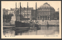 Le Havre  France - C.P.A.  No: 127 - Le Théâtre Et Le Grand Hôtel - Art Photomécaniques - Sin Clasificación