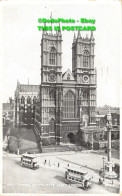 R359181 London. Westminster Abbey. West Towers. Valentine. Silveresque. 1936 - Altri & Non Classificati