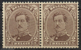 BELGIE 1915 - ALBERT I - BLOK 2 X N° 136 - MNH** - 1915-1920 Alberto I