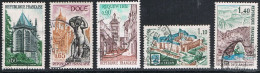 FRANCE : N° 1683-1684-1685-1686-1687 Oblitérés (Série Touristique) - PRIX FIXE - - Used Stamps