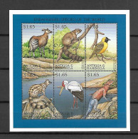 Antigua & Barbuda 1997 Animals - Endangered Species Sheetlet #2 MNH - Sonstige & Ohne Zuordnung