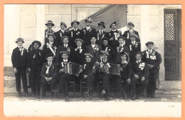 CARTE PHOTO Militaria - HAUTE SAVOIE - SAINT GERVAIS - CONSCRITS ANNÉE 1918 - Animé Avec Musiciens Et Leurs Instruments - Saint-Gervais-les-Bains