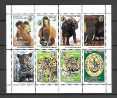 Antigua & Barbuda 1994 Animals - The 100th Anniversary Of Sierra Club Sheetlet #2 MNH - Autres & Non Classés