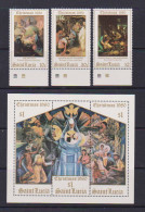 SAINT LUCIA    1980   Christmas  Paintings    Set  Of  3  +  Sheetlet     MNH - St.Lucia (1979-...)