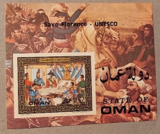 OMAN: NAPOLEON Bloc Surchargé SAVE FLORENCE émis En 1971 Neuf ** (MNH) NON Dentelé - Napoléon