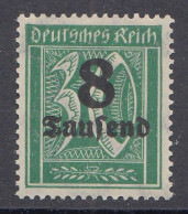 D,Dt.Reich Mi.Nr.278 Y, 8 Tsd Auf 30 Pf, Mit Wz. 2 - Unused Stamps
