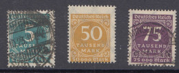 D,Dt.Reich Mi.Nr. 274-276 Ziffern Im Kreis  - Unused Stamps