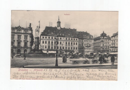 1902 Dt. Reich Photokarte Dresden Altmarkt Mit Rathaus Und Wochenmarkt / Marktständen Echt Gelaufen - Autres & Non Classés