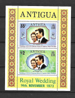 Antigua 1973 Royal Wedding MS MNH - Familles Royales