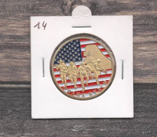 Médaille Souvenirs&Patrimoine : Omaha Beach (couleur Or) - Otros & Sin Clasificación
