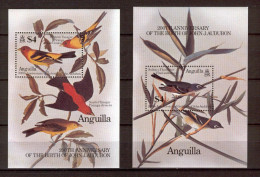 Anguilla 1985 Birds - John Audubon - 2 MS MNH - Anguilla (1968-...)