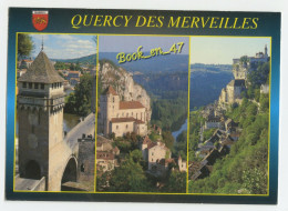 {92067} 46 Lot Quercy Des Merveilles , Multivues ; Saint Cirq Lapopie , Cahors , Rocamadour - Sonstige & Ohne Zuordnung