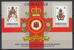Gibraltar 50th Anniversary Of The Regiment Defence Force  Neufs Sans Charnières ** - Gibilterra