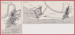 Ostie. Italie. Plan De La Ville Et Du Port. Larousse 1960. - Historische Documenten
