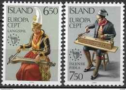 1985 ISLAND Mi. 632/33 **MNH Europa: Europäisches Jahr Der Musik - Unused Stamps