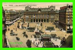 PARIS (75) GARE SAINT-LAZARRE - COUR DE ROME - TRÈS ANIMÉE - E.L.D. - - Metropolitana, Stazioni