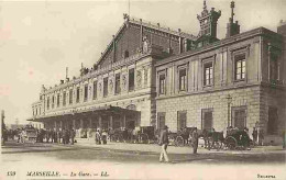13 - Marseille - La Gare - Animée - CPA - Voir Scans Recto-Verso - Estación, Belle De Mai, Plombières