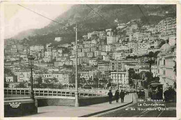 Monaco - La Condamine Et Les Nouveaux Quais - Animée - Tramway - Timbre Monaco 115 - CPA - Voir Scans Recto-Verso - Andere & Zonder Classificatie