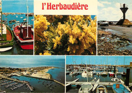 85 - Ile De Noirmoutier - L'Herbaudière - Multivues - Bateaux - CPM - Voir Scans Recto-Verso - Ile De Noirmoutier