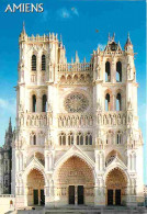80 - Amiens - La Cathédrale Notre Dame - La Façade - Flamme Postale - CPM - Voir Scans Recto-Verso - Amiens
