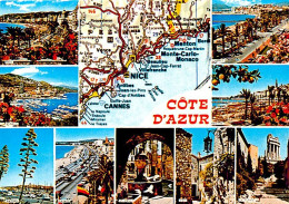 06 - Alpes Maritimes - La Cote D'Azur - Multivues - Carte Géographique Michelin - CPM - Carte Neuve - Voir Scans Recto-V - Andere & Zonder Classificatie