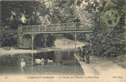 63 - Clermont Ferrand - Le Jardin Des Plantes - Le Petit Pont - Animée - Correspondance - CPA - Oblitération Ronde De 19 - Clermont Ferrand