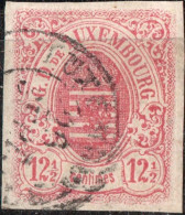 Luxemburg 1859 12½ C Rose - 1859-1880 Wapenschild